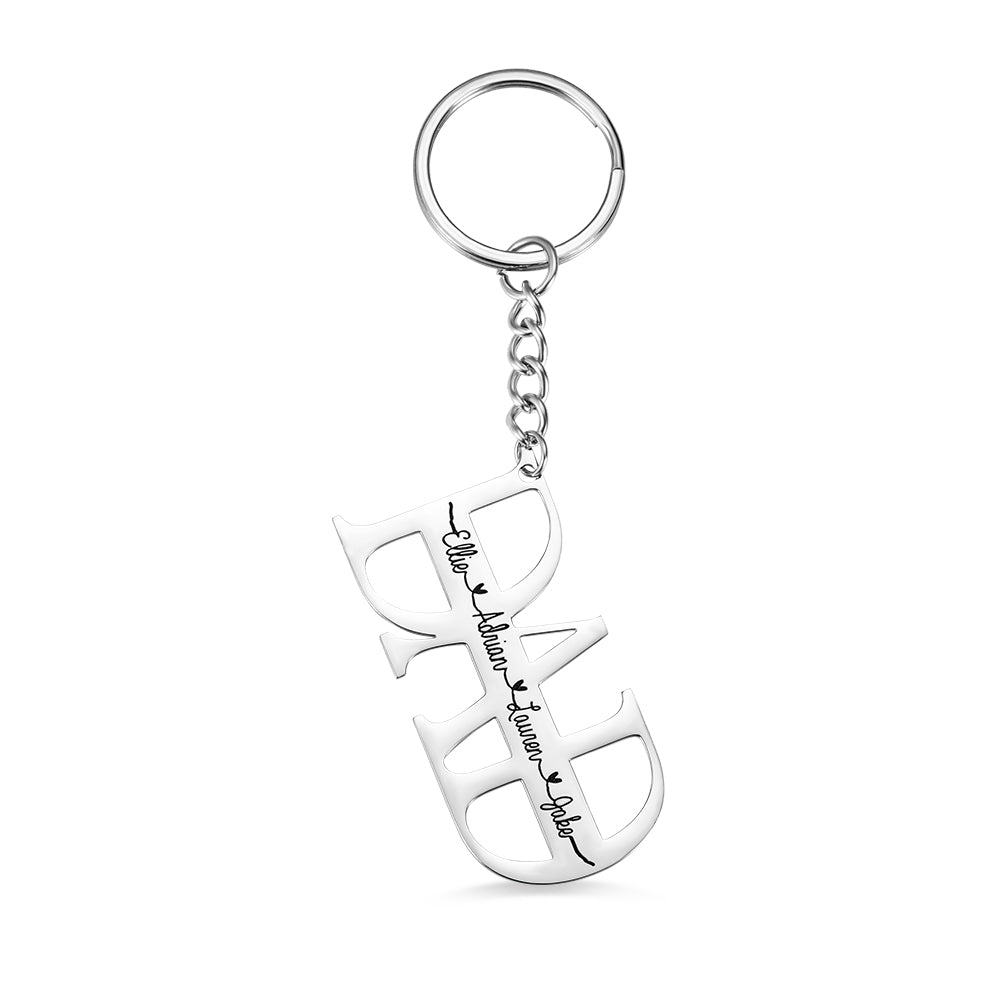 Custom Family Keychain Daddy Keychain Gift for Family