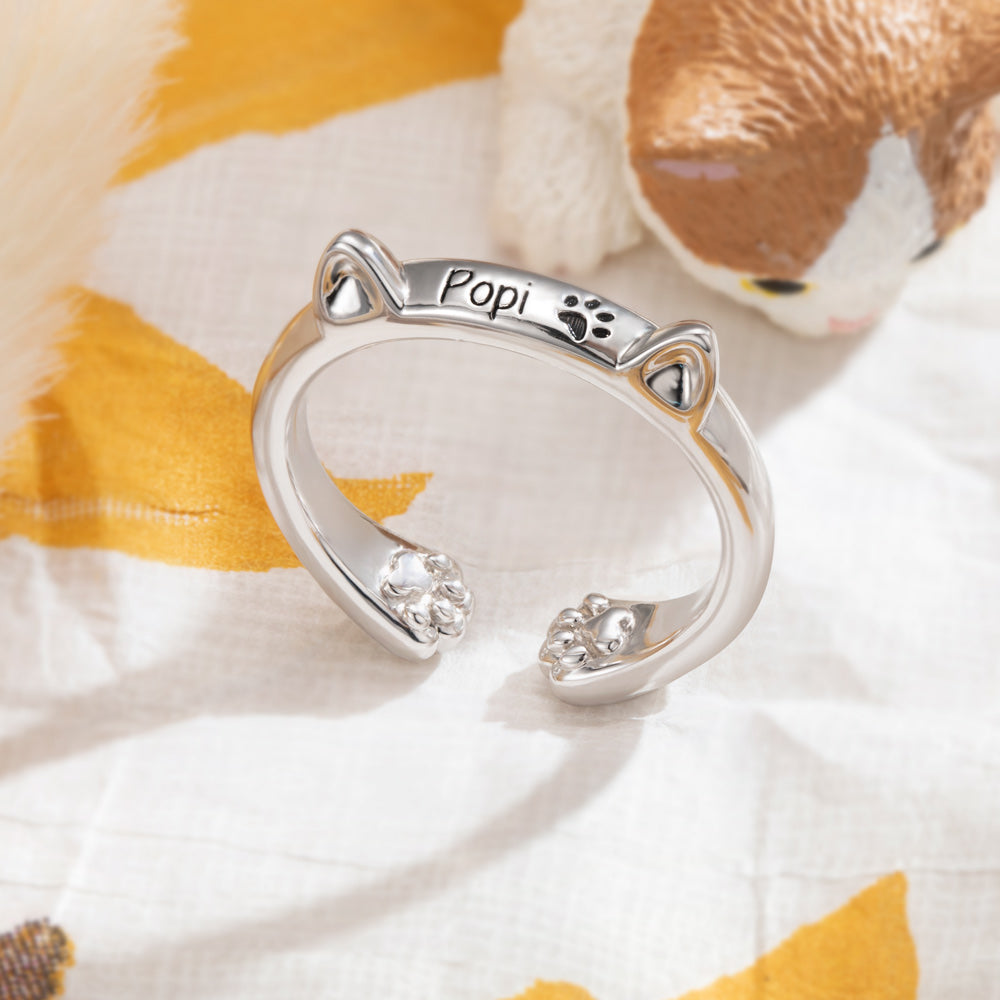 Custom Cat Ears and Paw Ring