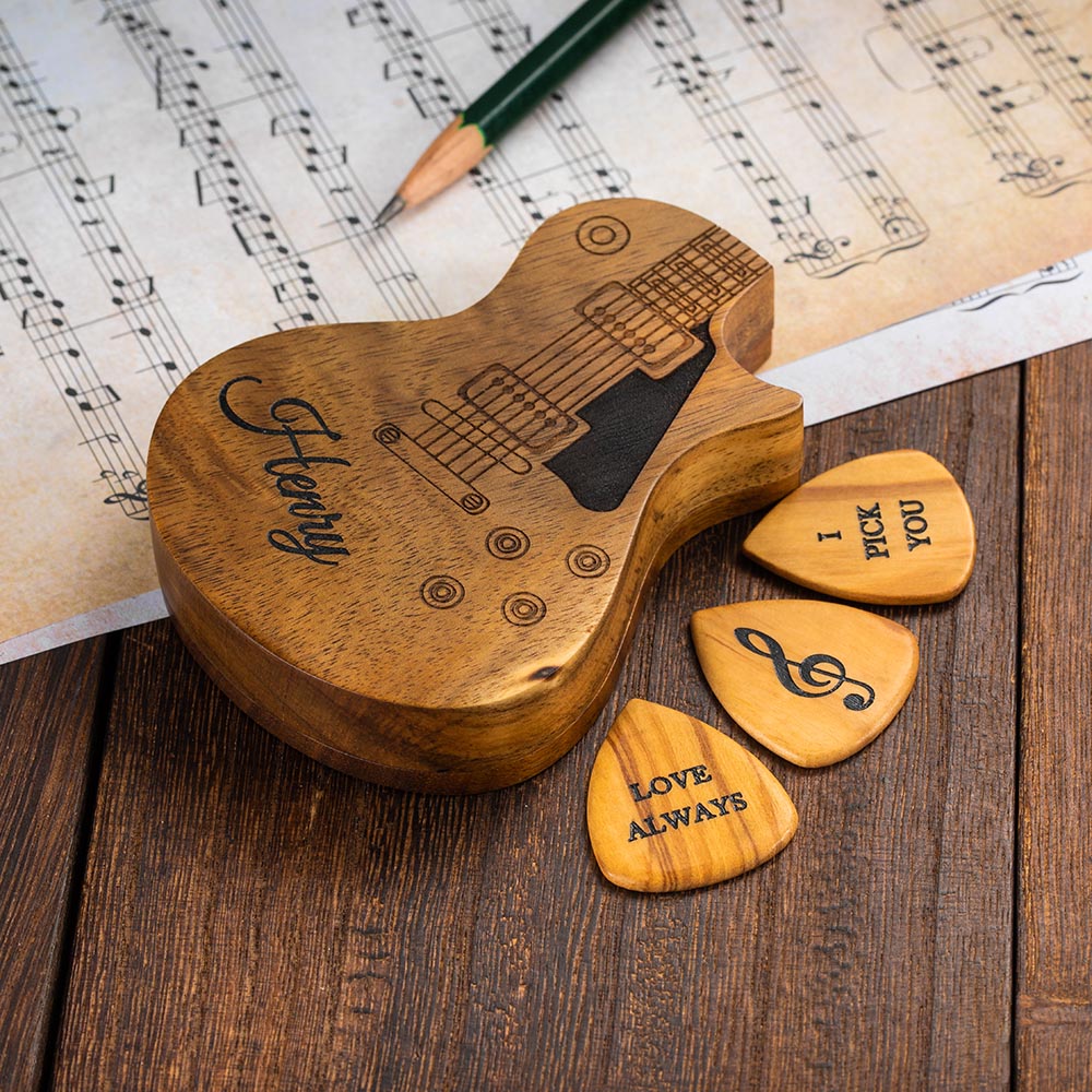 Personalized Wooden Guitar Picks