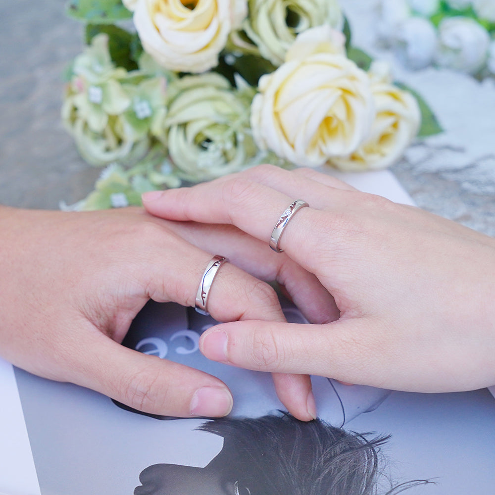 Personalized Antler Ring for Couple