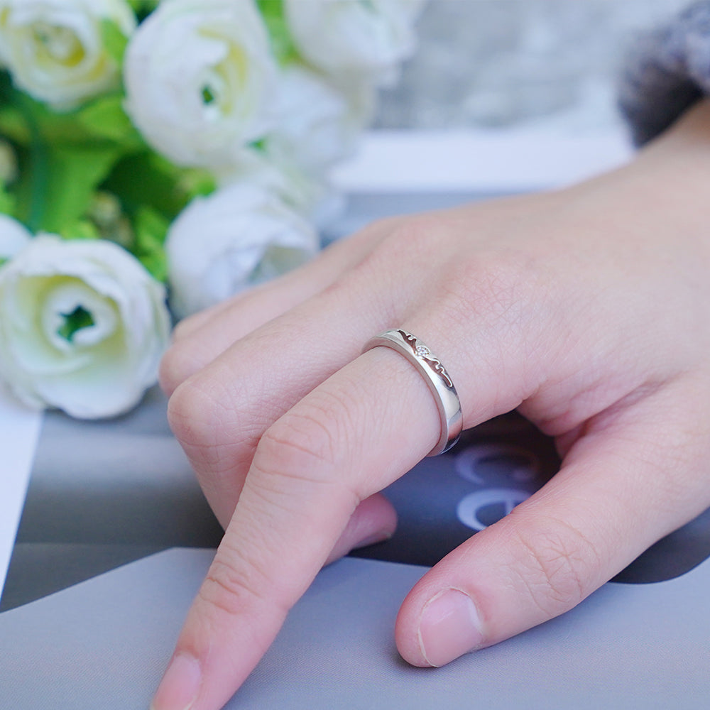 Personalized Antler Ring for Couple