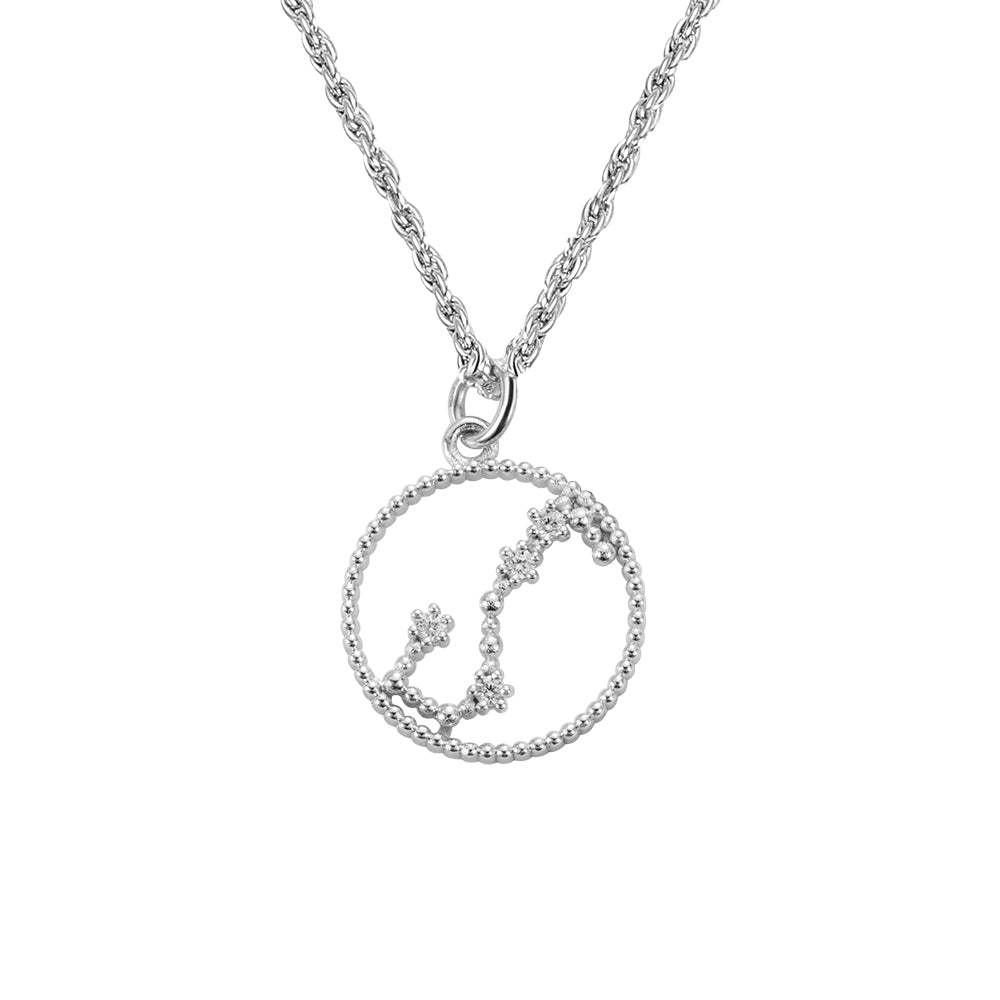 Personalized Zodiac Necklace Sterling Silver