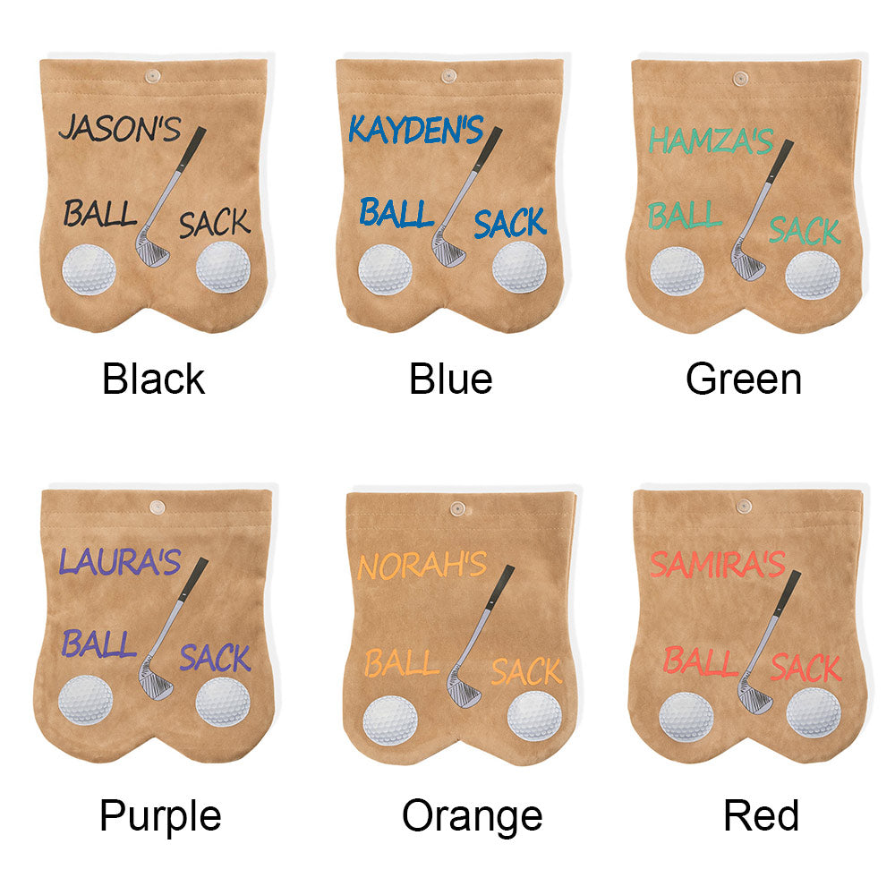 Personalized Name Golf Ball Sacks