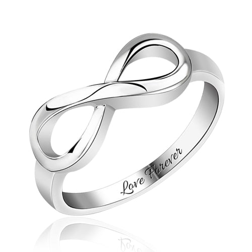 Engravable Sterling Silver Infinity Symbol Ring