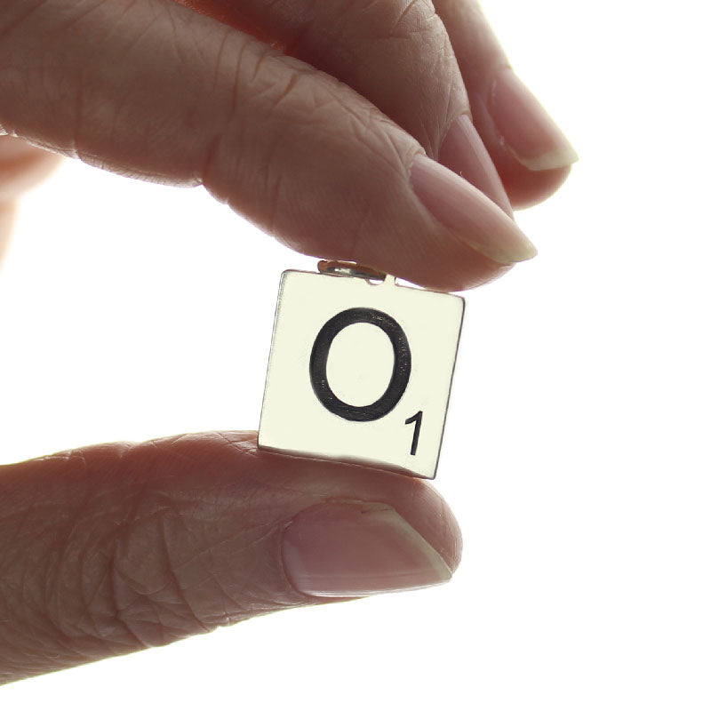 Scrabble Initial Letter Necklace Sterling Silver