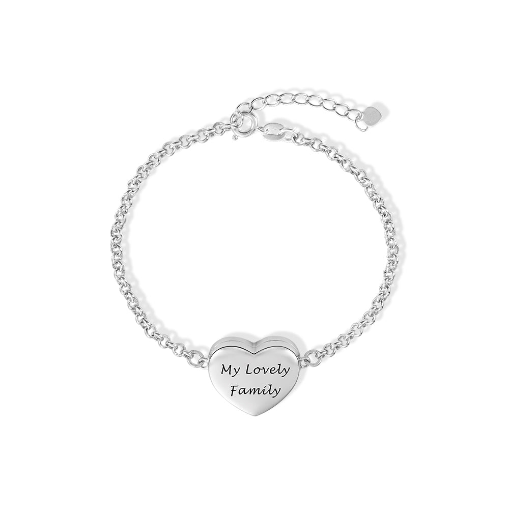 Custom Locket Heart Photo Bracelet for Her Birthday Gift