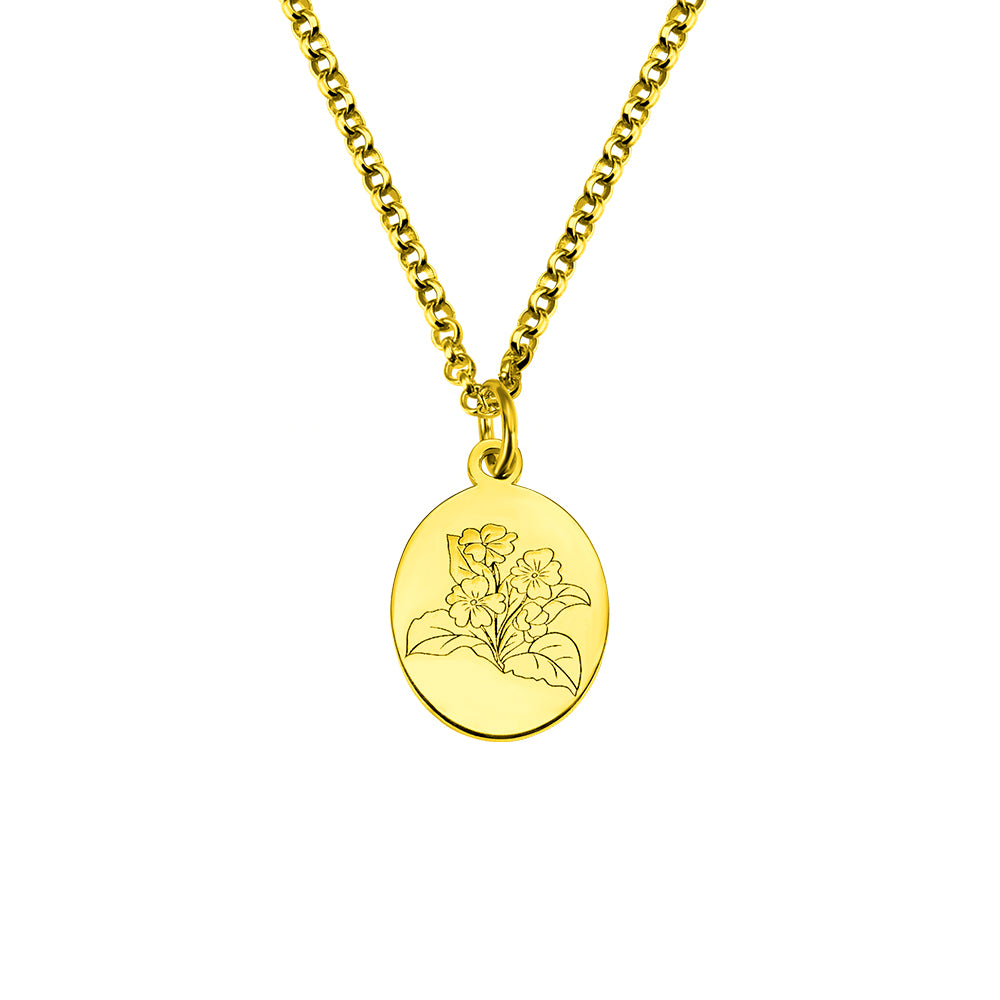 Personalized Birth Flower Necklace