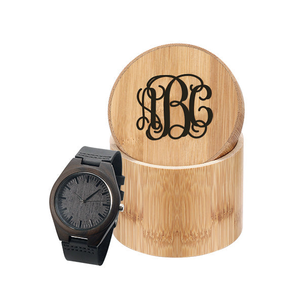 Personalized Ebony Watch for Dad