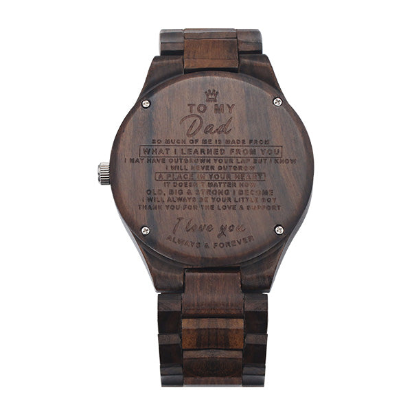 Personalized Ebony Watch for Dad