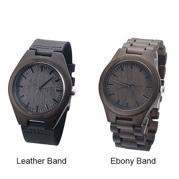 Personalized Ebony Watch for Dad