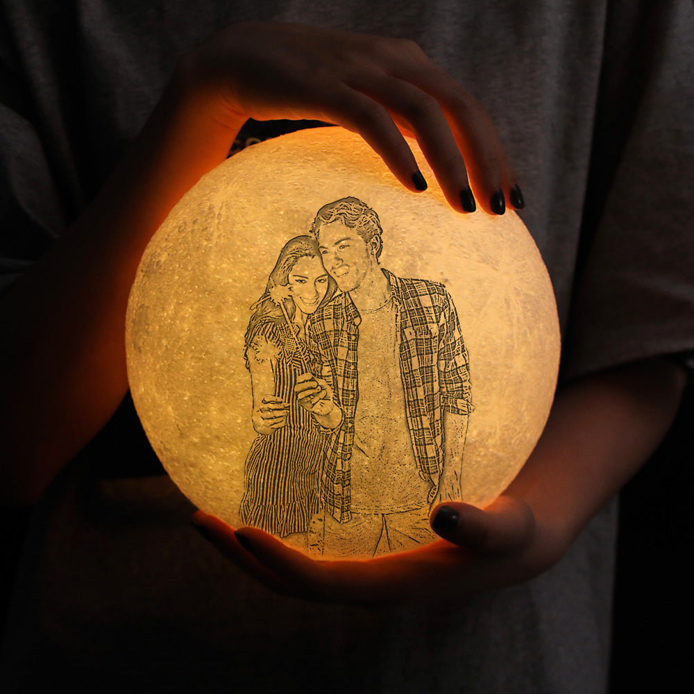 Customized Photo 3D Printing Flash Moon Light