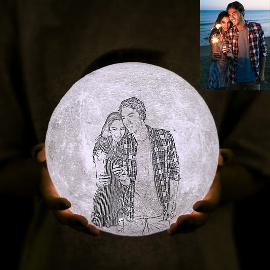 Customized Photo 3D Printing Flash Moon Light