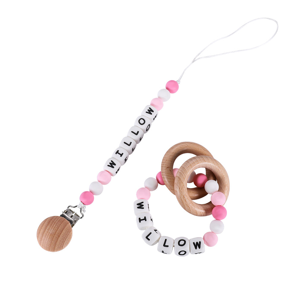 Customized Silicone Pacifier Clip and Baby Teether