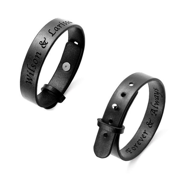 Personalized Men's Leather Bracelet