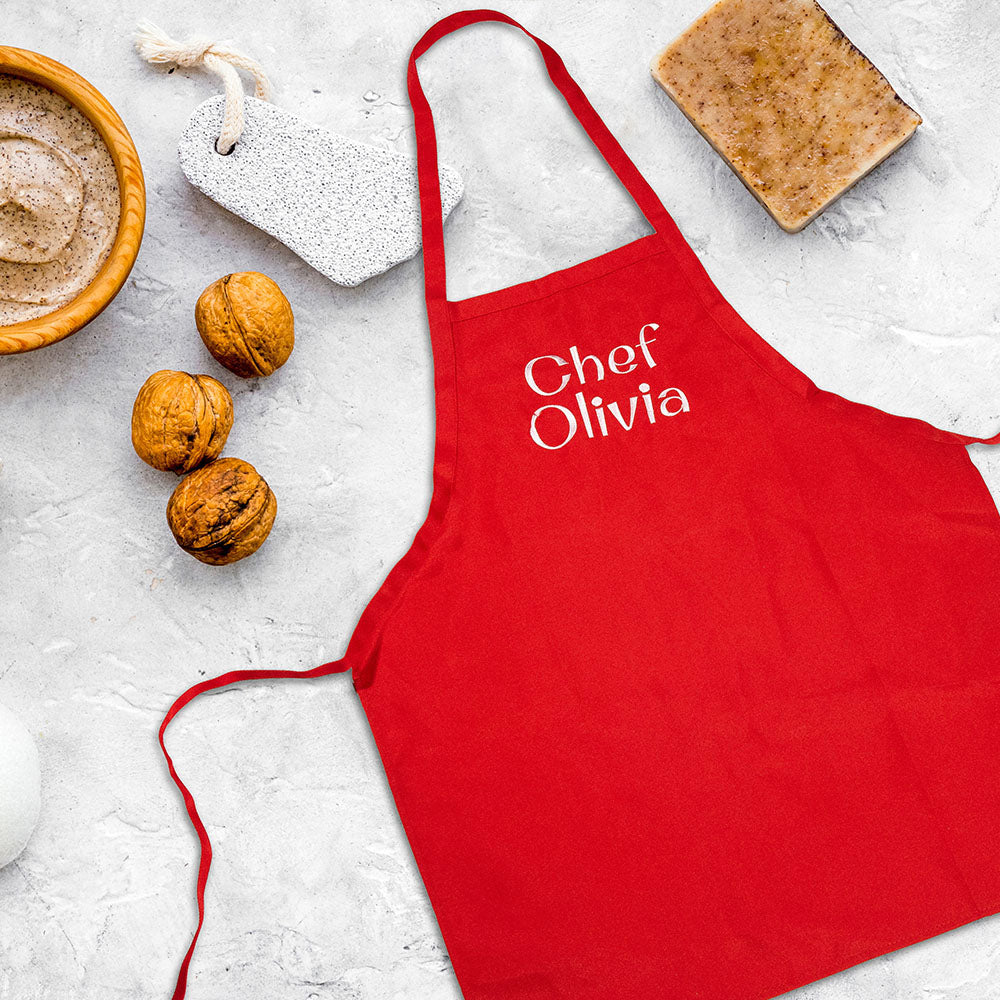 Custom Chef Apron and Hat Set for Children