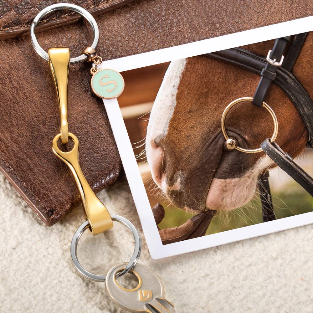 Personalized Horse Bit Alloy Keychain Horse Lover Gift