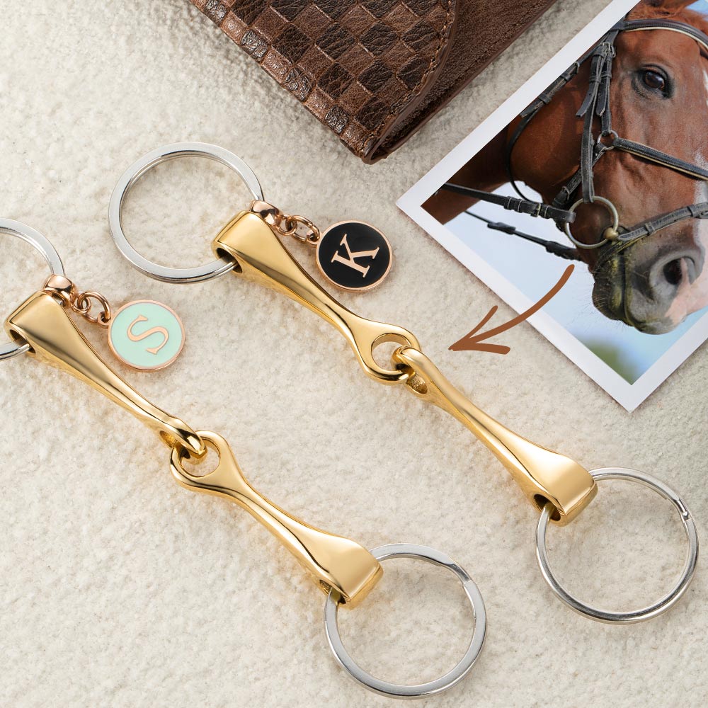 Personalized Horse Bit Alloy Keychain Horse Lover Gift