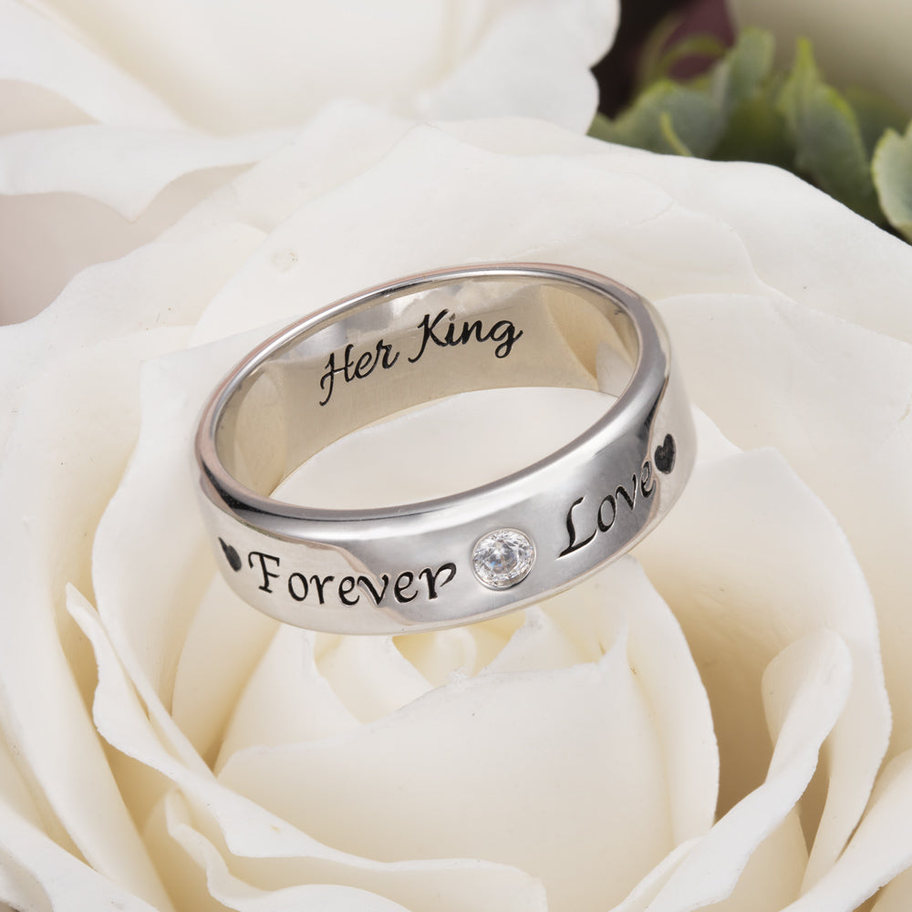 Personalized Birthstone Rings for Couple