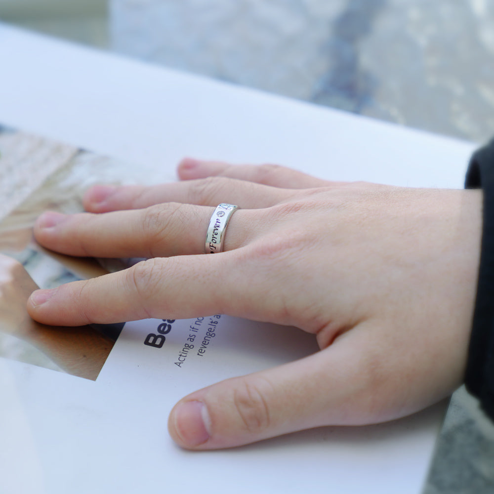 Personalized Birthstone Rings for Couple