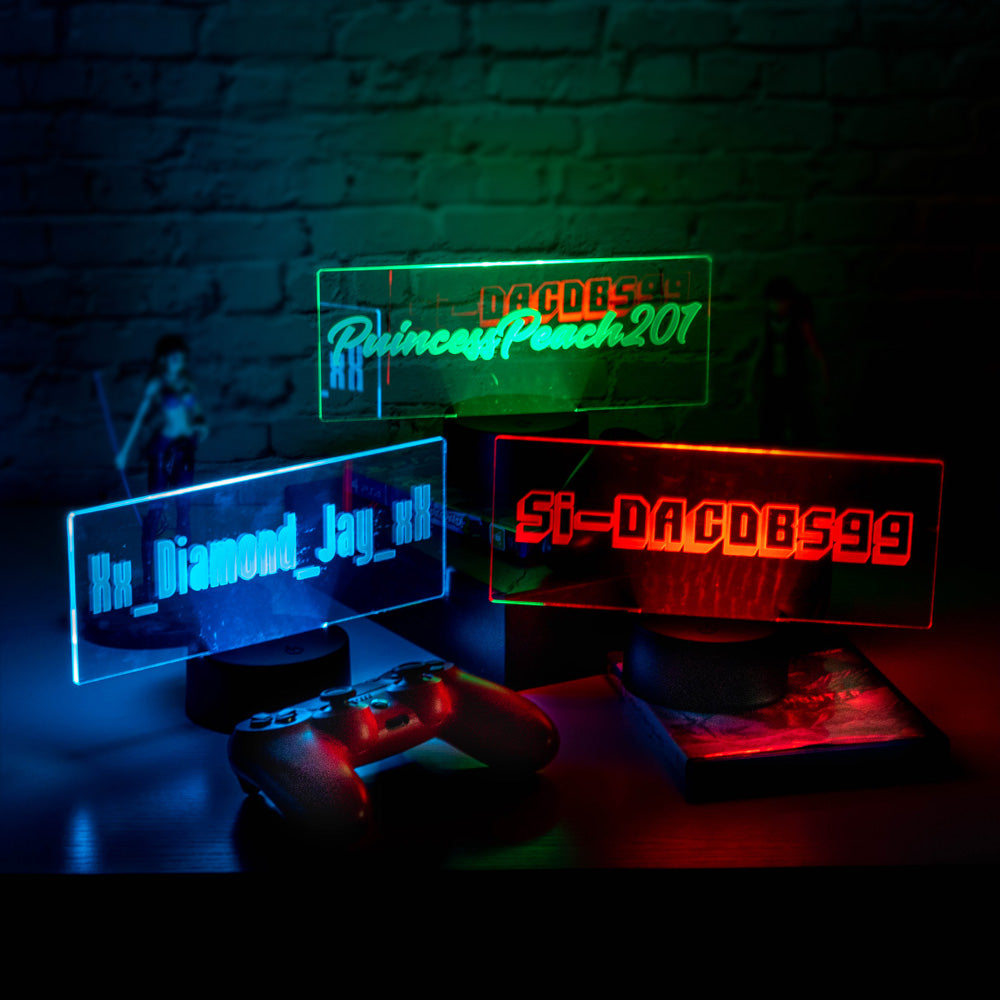 Personalized Gamer Name Sign LED Lamp