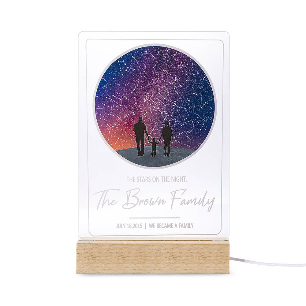 Custom Starry Sky Silhouette Night Light