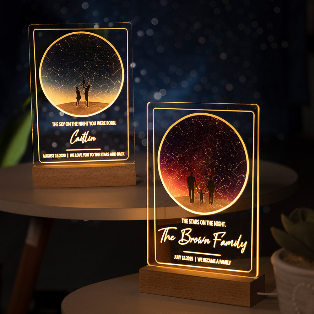 Custom Starry Sky Silhouette Night Light