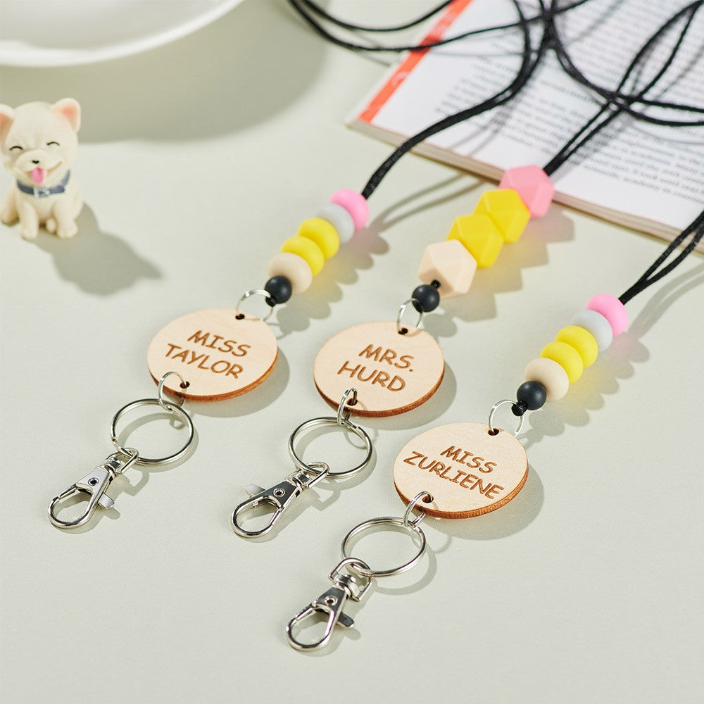 Personalized Pencil Bead Lanyard