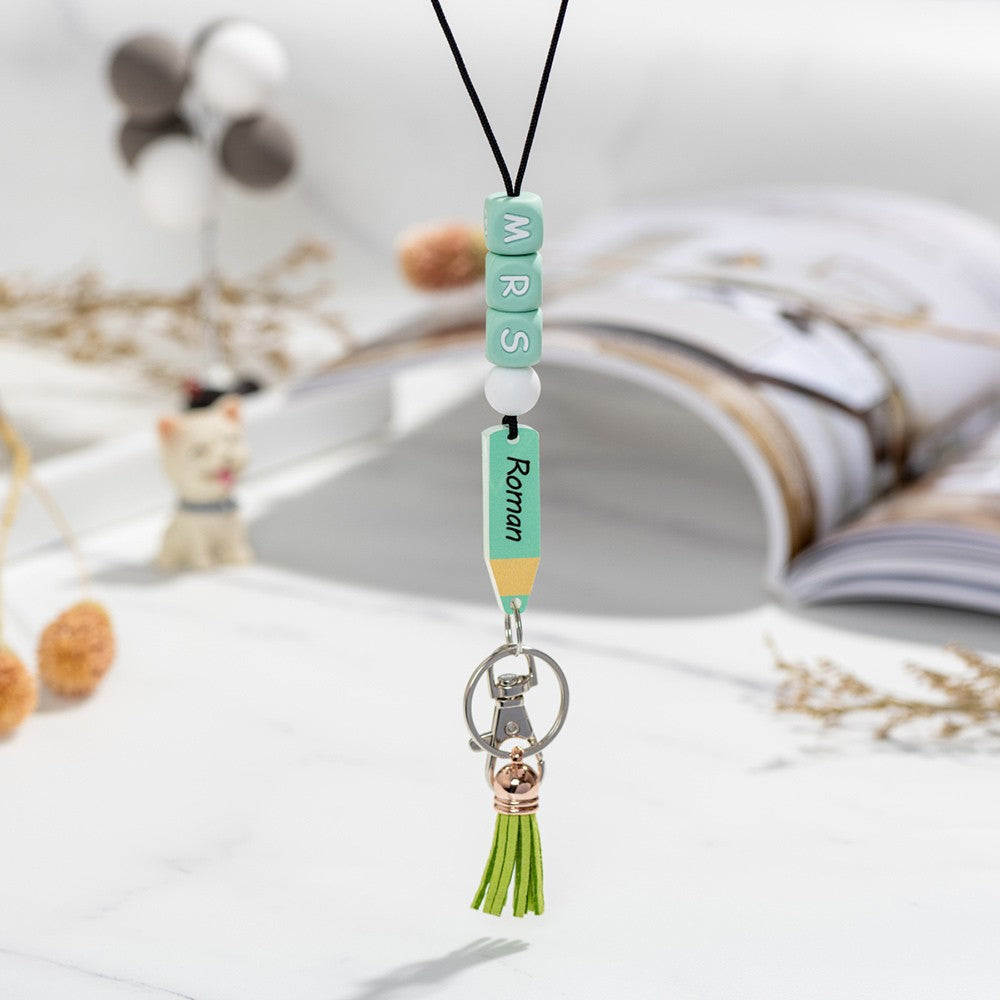 Personalized Colored Pencil/Teacher Lanyard