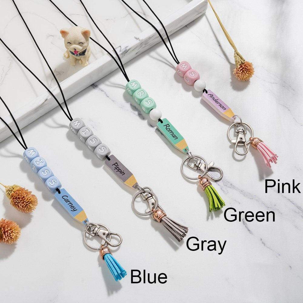 Personalized Colored Pencil/Teacher Lanyard