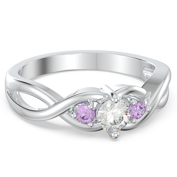 Infinity 3-Stone Promise Ring