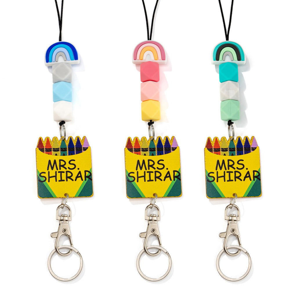 Personalized Name Crayon Box Lanyard