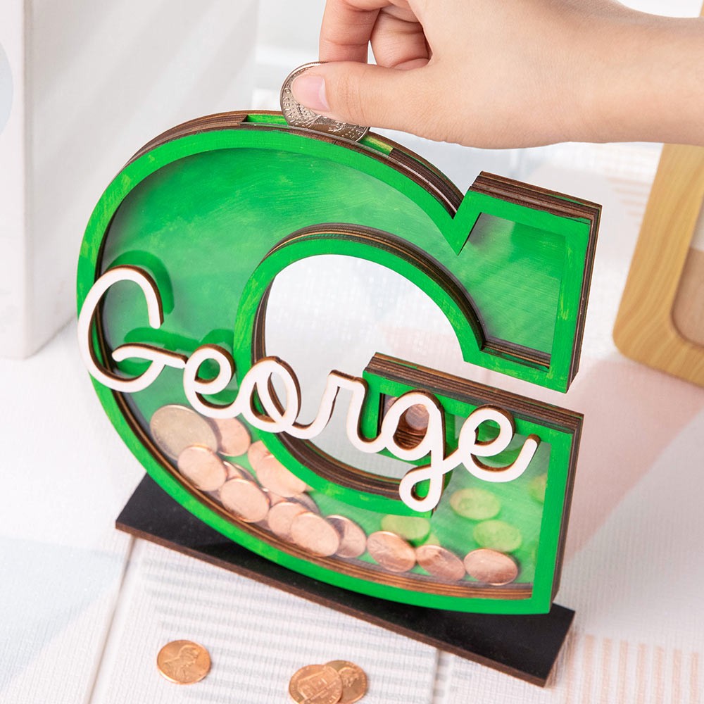 Personalized Letter & Name Money Bank