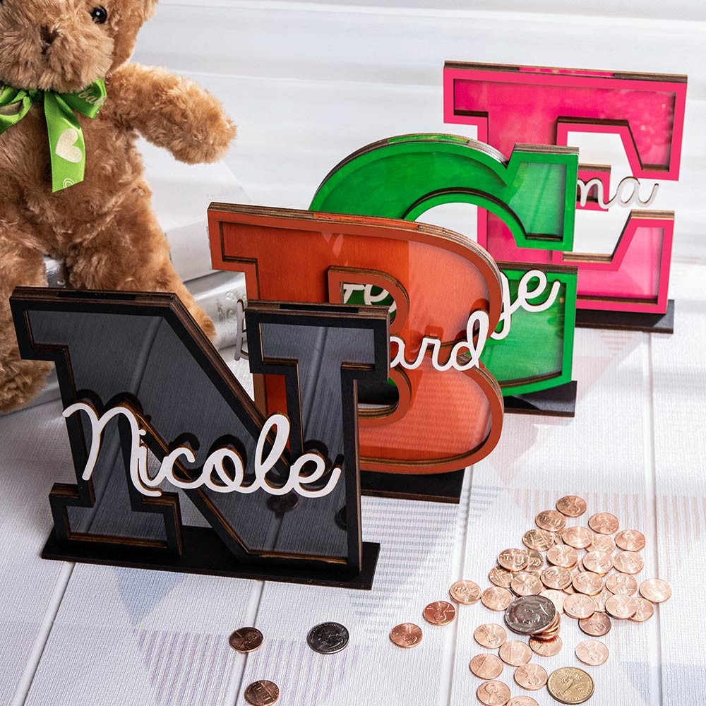 Personalized Letter & Name Money Bank