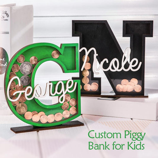 Personalized Letter & Name Money Bank