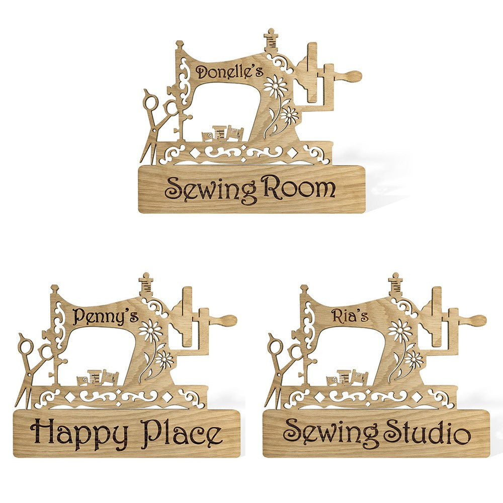 Custom Engraved Sewing Room Sign