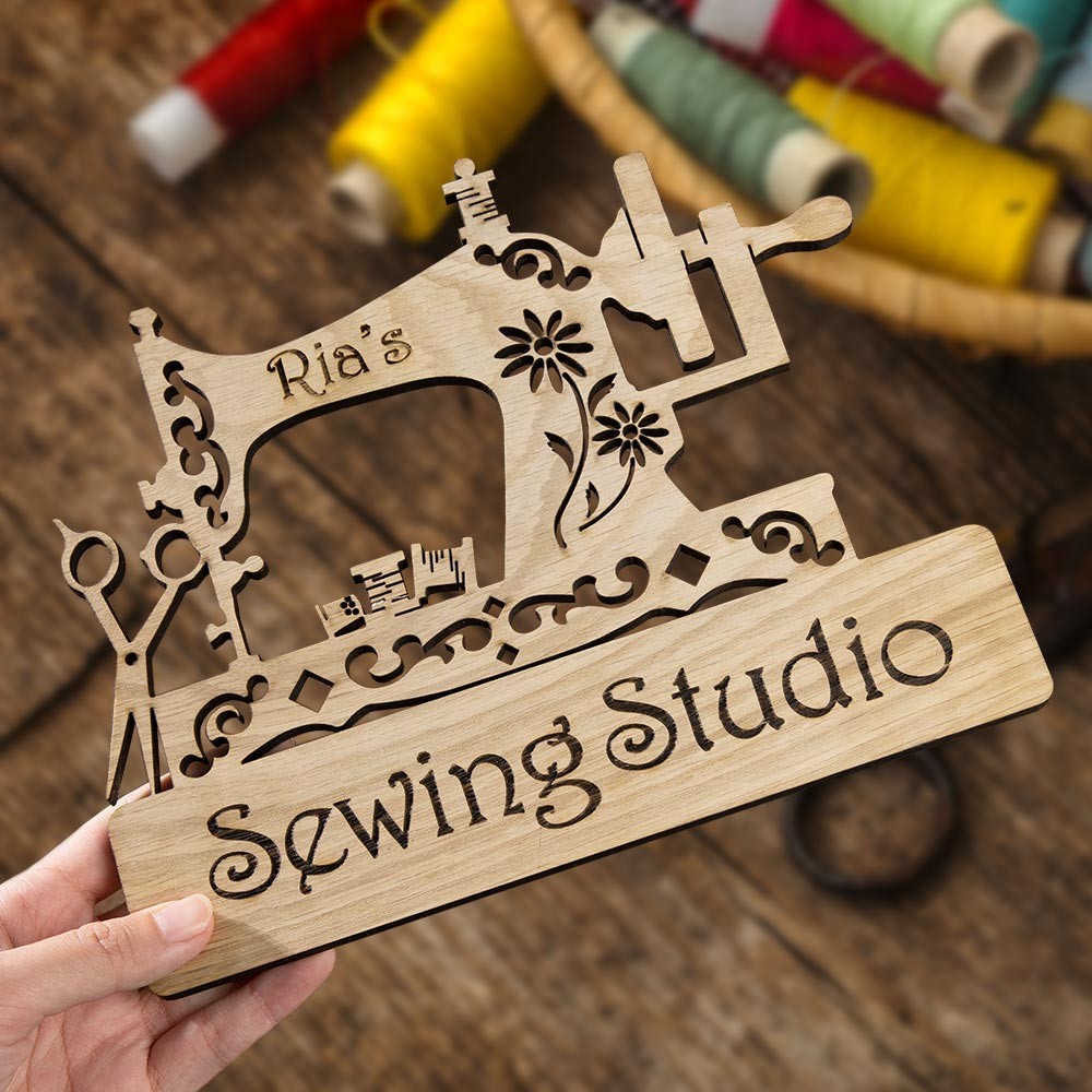 Custom Engraved Sewing Room Sign