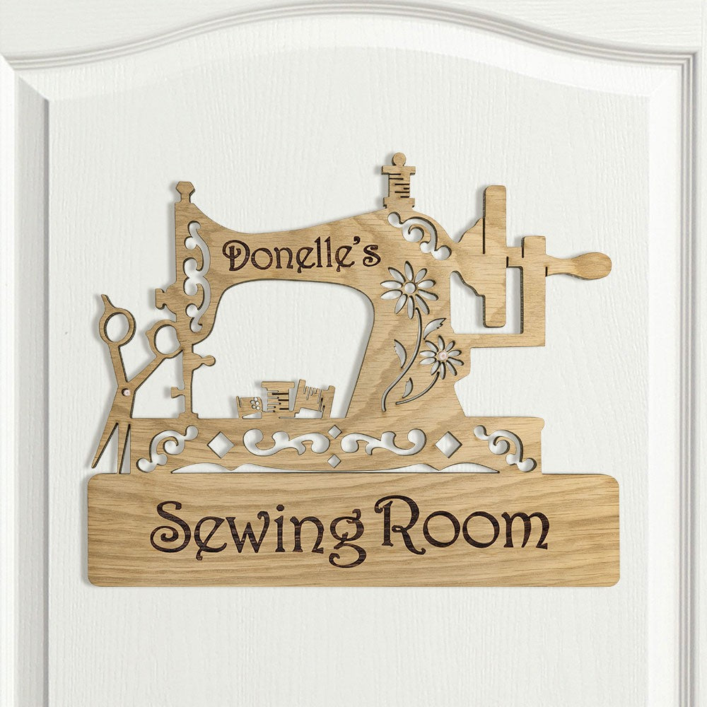 Custom Engraved Sewing Room Sign