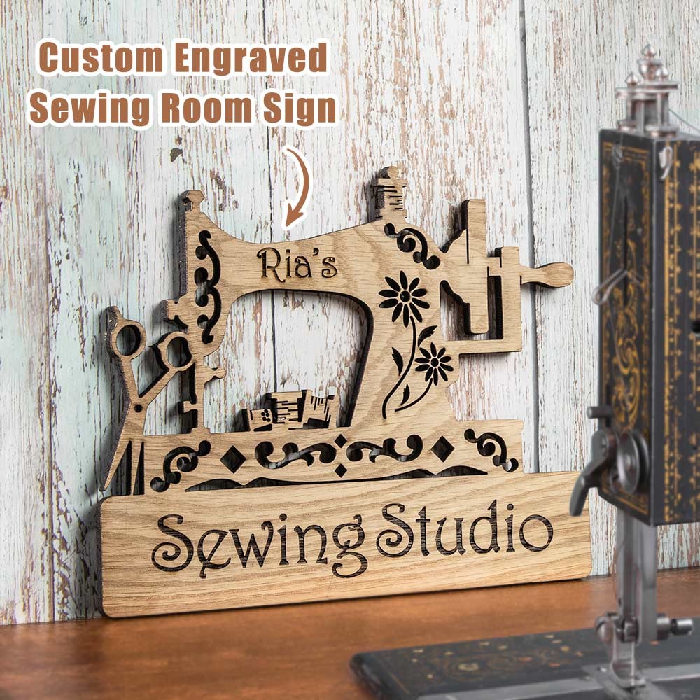 Custom Engraved Sewing Room Sign