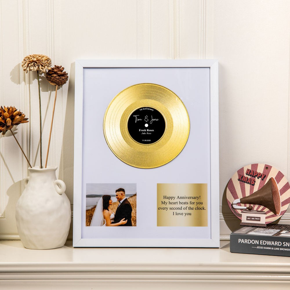 Personalized Vinyl Record Anniversary Birthday Gift