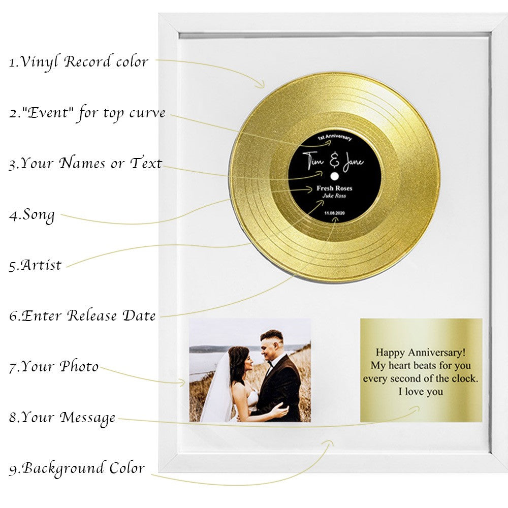 Personalized Vinyl Record Anniversary Birthday Gift