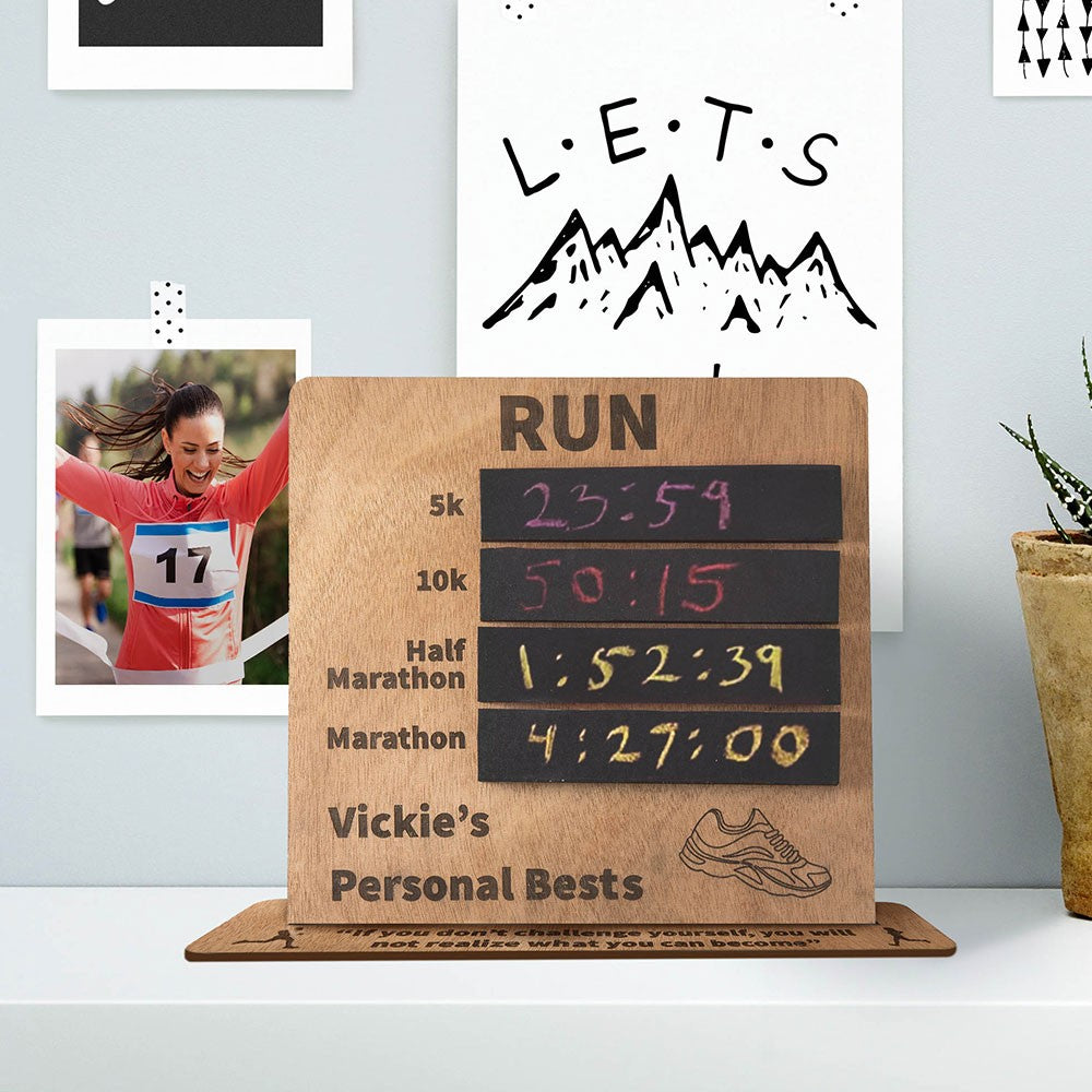 Personalized Best Runner's Record Board