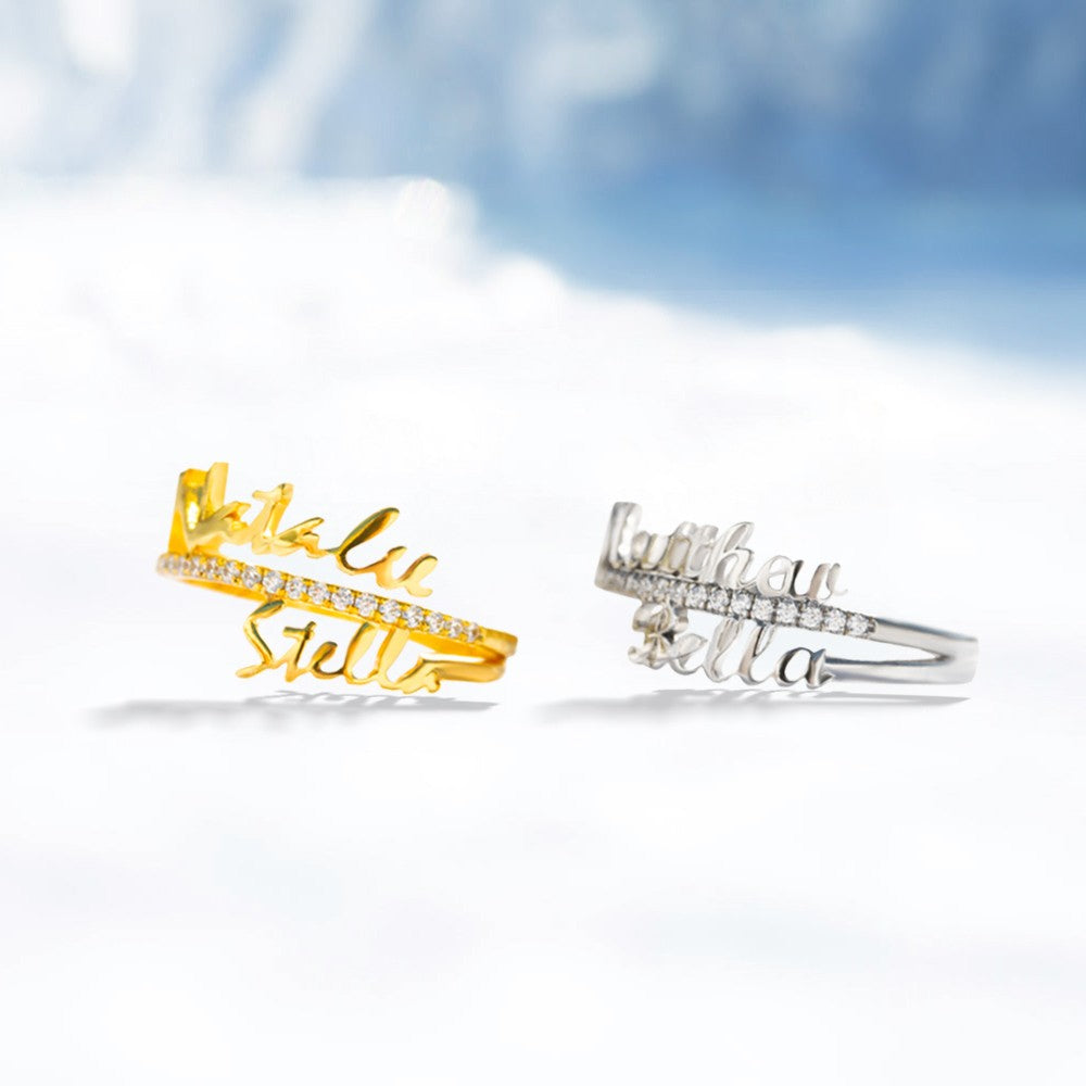 Personalized 1-6 Names Ring