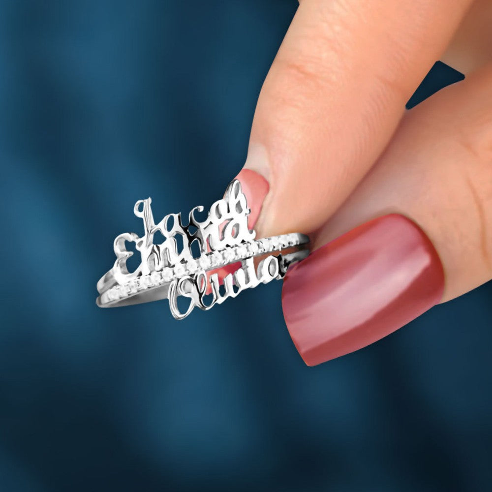 Personalized 1-6 Names Ring