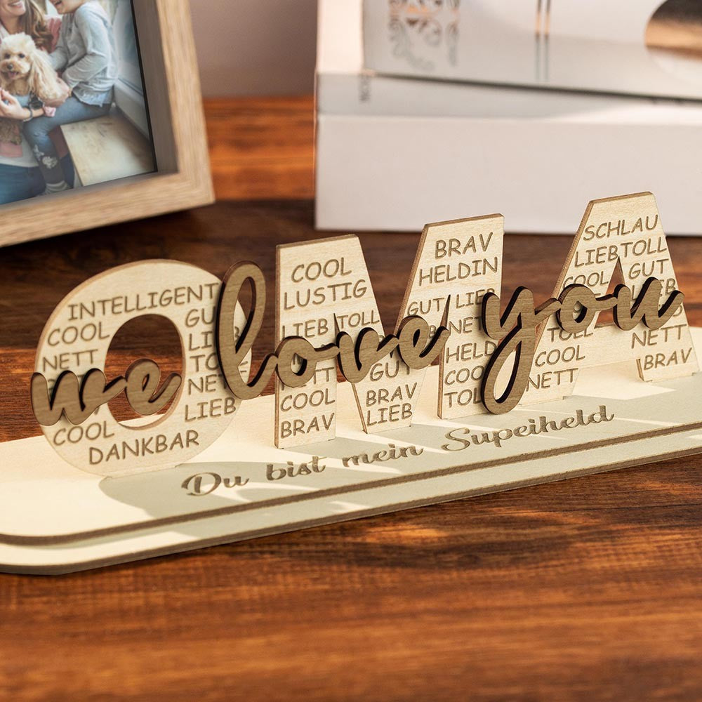 Personalized Signs Wooden Fathers Day Gift, Laser Engraved Wood Decor, Mother's Day Gift/present Birthday for DAD/MAN/PAPA/OPA/MAMA/OMA