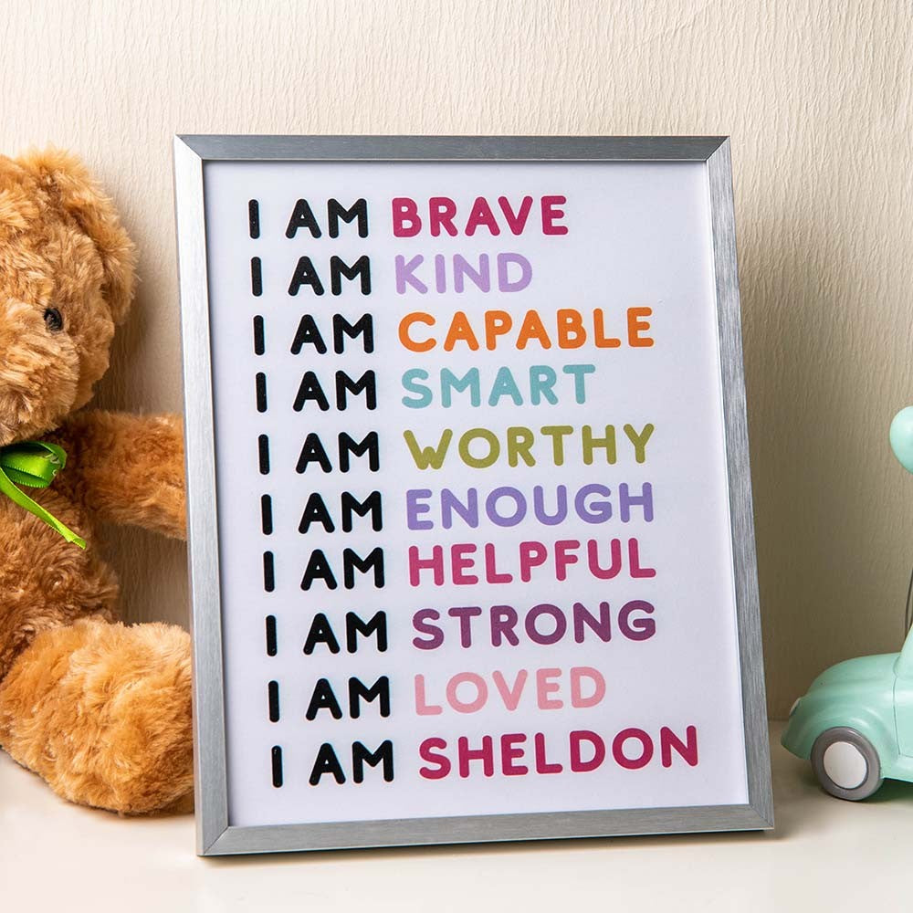 Personalized kids' Room Positive Art, Affirmation, Decoration Photo Frame, Birthday/Christmas Gift for Kids/Girls/Boys