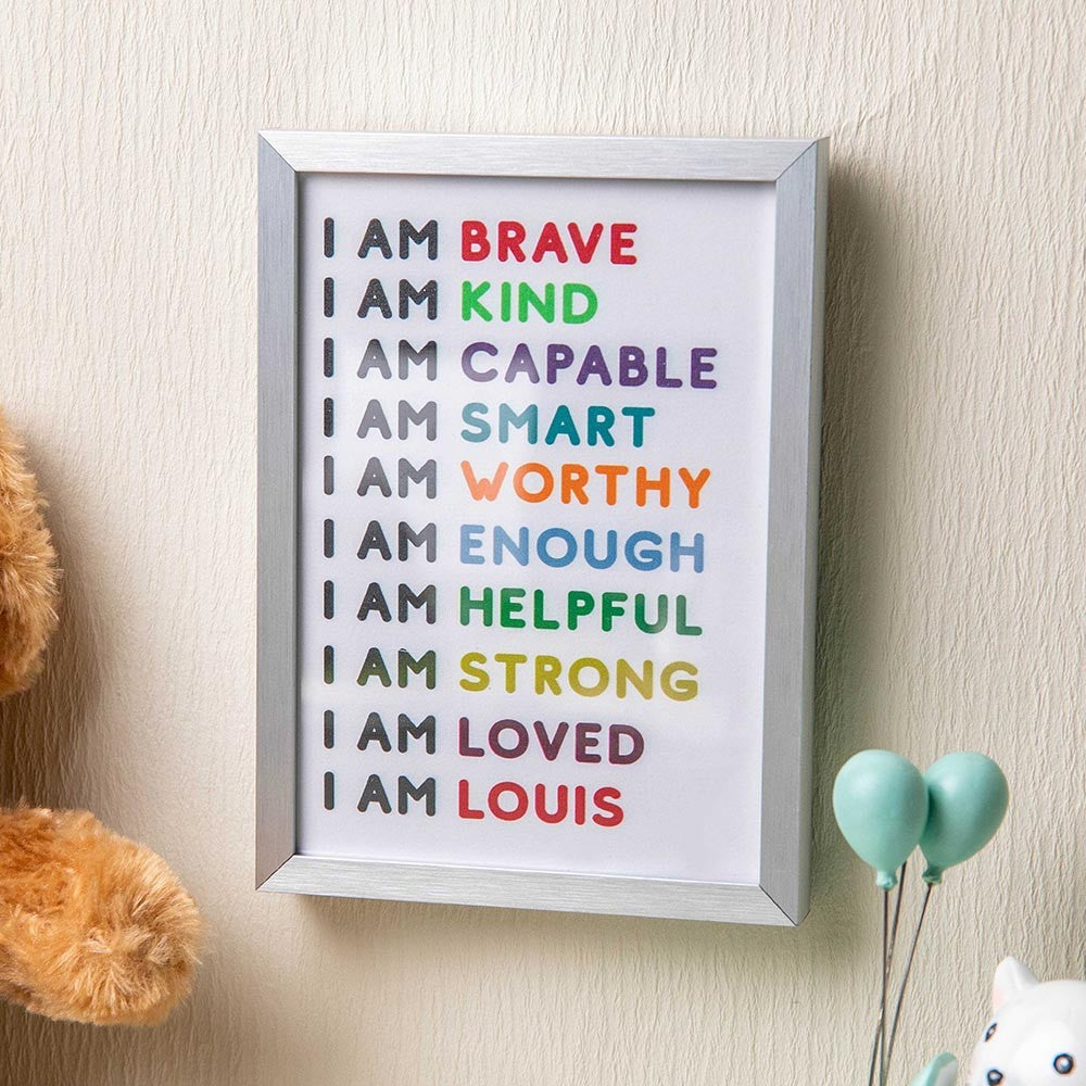 Personalized kids' Room Positive Art, Affirmation, Decoration Photo Frame, Birthday/Christmas Gift for Kids/Girls/Boys