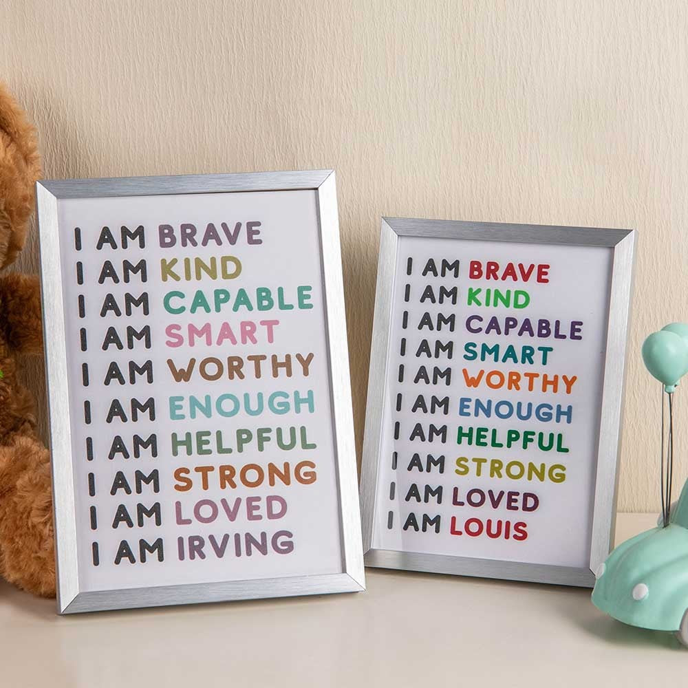 Personalized kids' Room Positive Art, Affirmation, Decoration Photo Frame, Birthday/Christmas Gift for Kids/Girls/Boys