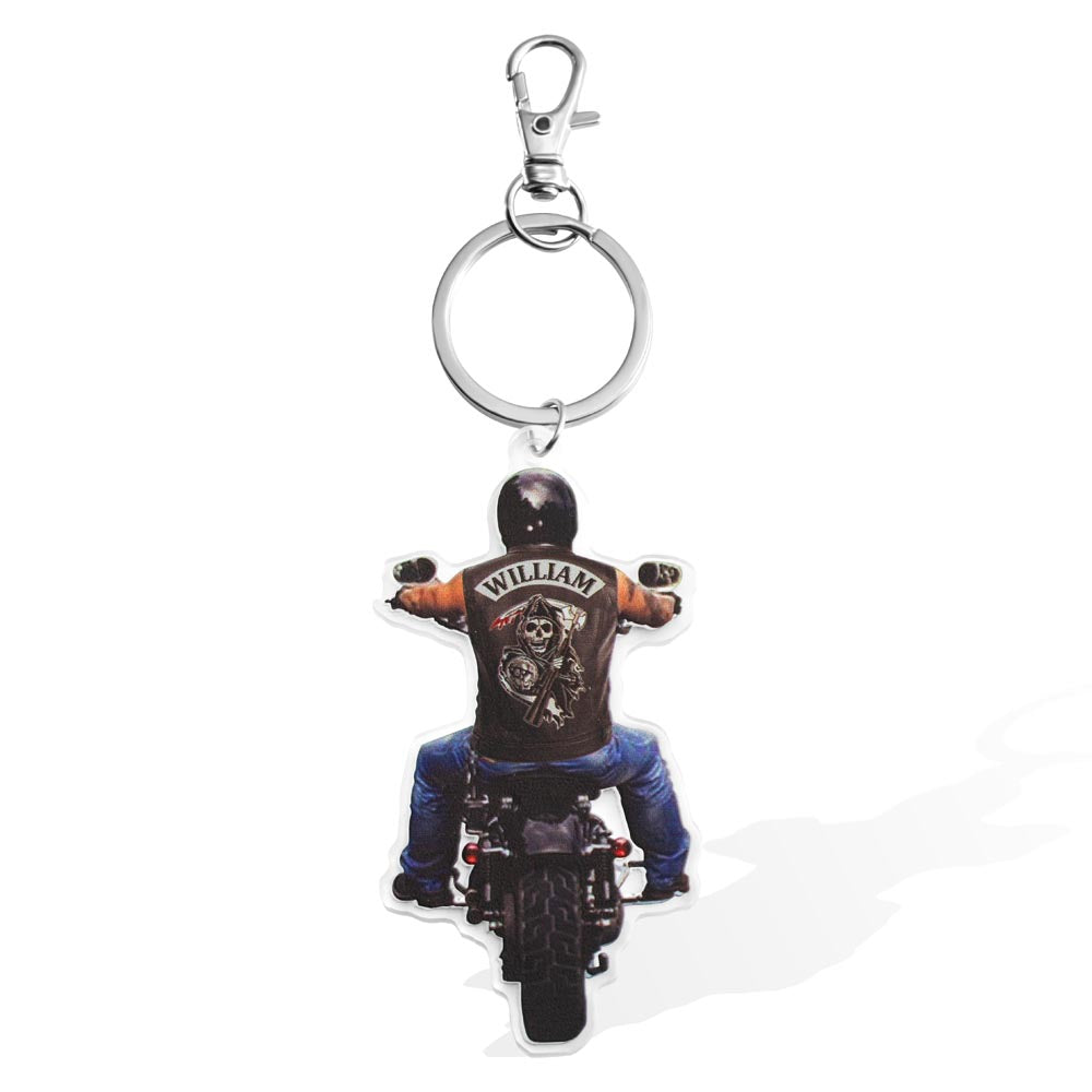 Personalized Biker VR2 Acrylic Keychain