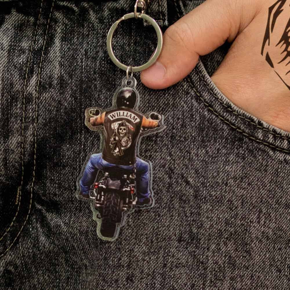 Personalized Biker VR2 Acrylic Keychain