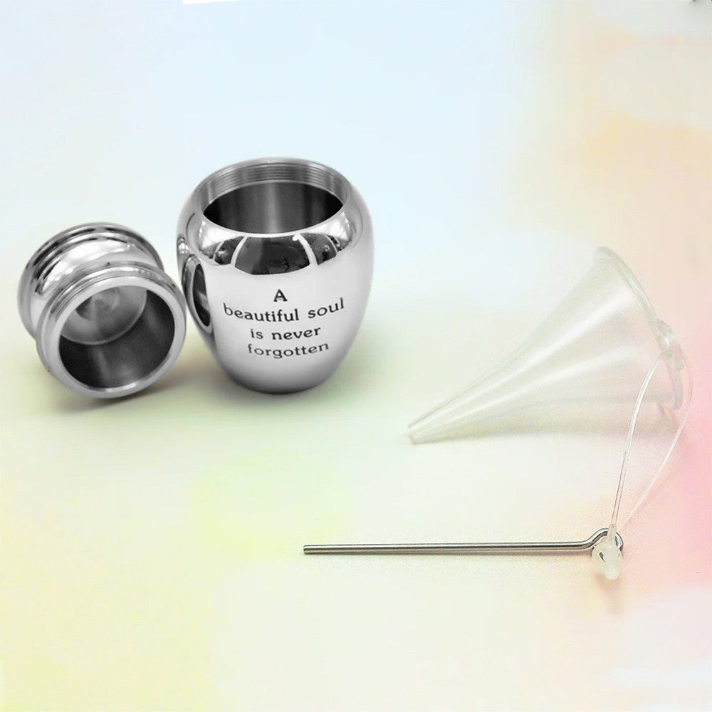 Custom Mini Urn for Human Ashes with Photo & Message, Personalized Photo Cremation Jewelry Keepsake, Memorial Gift